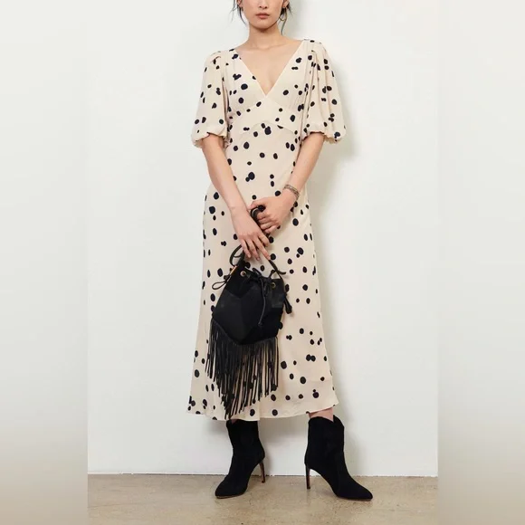 ba&sh Dresses Bash Delize Polka Dot Midi Dress Poshmark